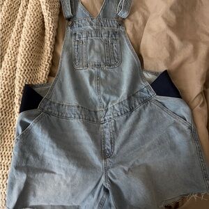 Old Navy Light Blue Denim Maternity Overalls
